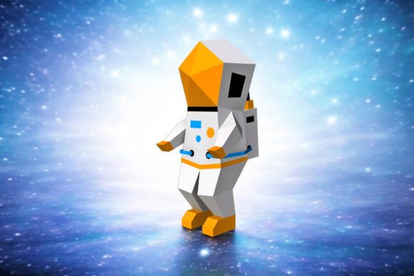 3D SVG Astronaut Shapes for Branding
