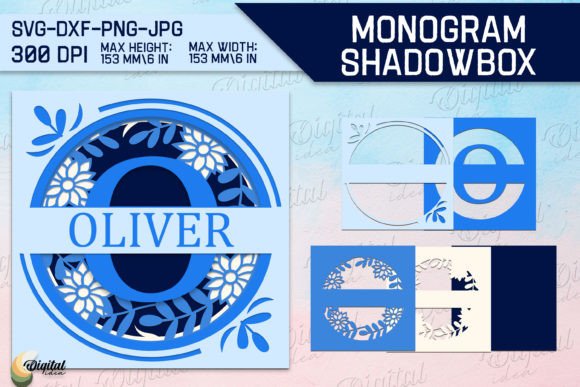 3D SVG Letter O for Shadow Boxes