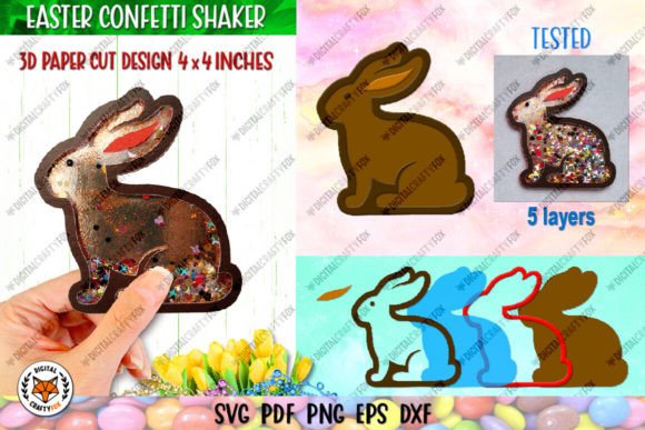 3D SVG Shapes: Chocolate Bunny Shaker