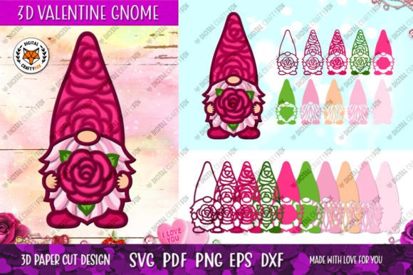 3D Valentine Gnome SVG: A Designer’s Review