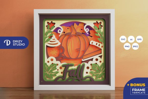 Autumn Apple Pie 3D SVG Shadow Boxes Review