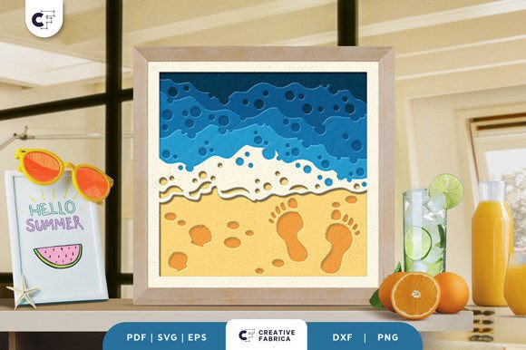 Beach Sands 3D Shadow Box: A Summer SVG Review