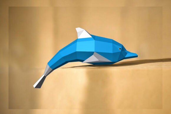 Bottlenose Dolphin 3D SVG for Creative Shapes