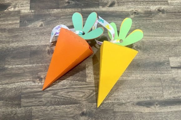 Cardstock Carrot Box 3D SVG for Easter
