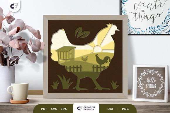 Farm Fresh 3D Shadow Box: Seasons SVG