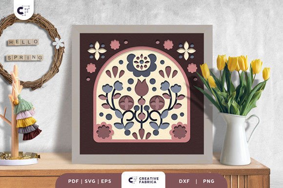 Folk Flowers 3D SVG for Seasons Branding