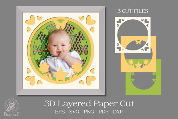Frame 3D Light Box Paper Cut: A 3D SVG for Shadow Boxes