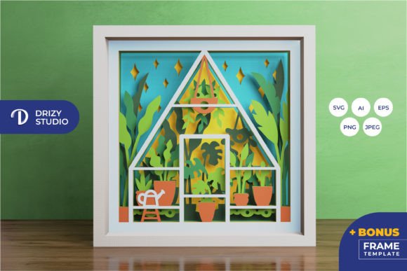 Green Garden House 3D SVG Shadow Boxes Review