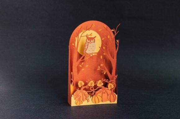 Halloween Owl Pop-up Card Box 3D SVG Review