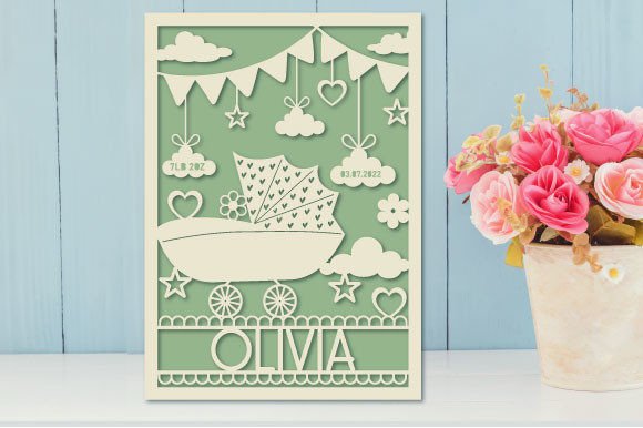 New Baby Card SVG: 3D Pop-Up Cards For Kids