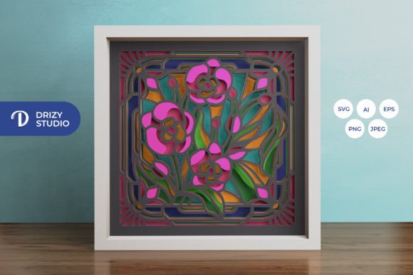 Orchid 3D SVG Shadow Box Review