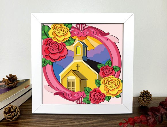 Religious 3D SVG for Church Shadow Box Crafts