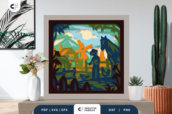 Review: Spring Farm Village 3D Layered Paper Cut