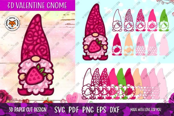 Reviewing the 3D Valentine Gnome with Strawberry Design