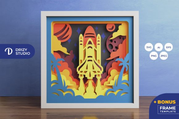 Rocket Launch 3D Shadow Box SVG Review