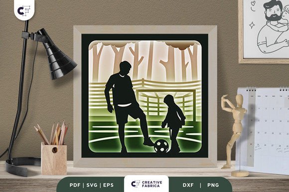 Son and Father 3D SVG for Father S Day
